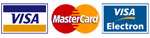 Принимаем к оплате банковские карты Visa и MasterCard